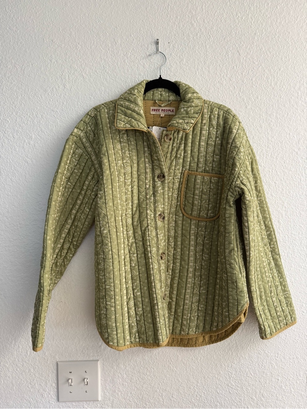 Free People Alexie quilted jacket in olive Size Small new with tags - Picture 4 of 7